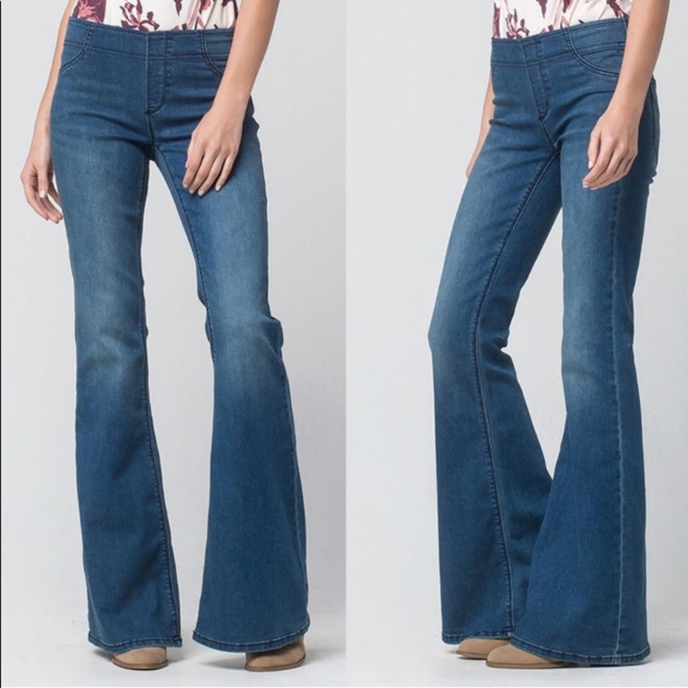 Free People Pull On Kick Flare Jeans